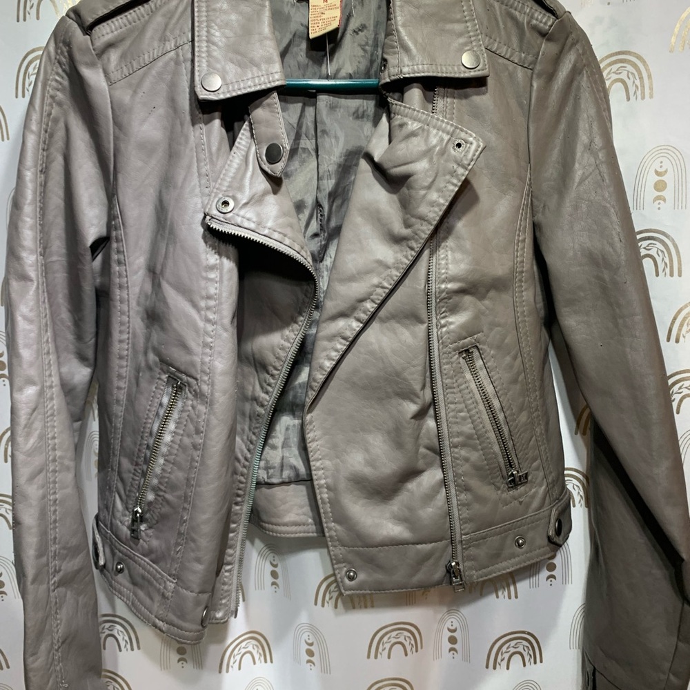 Paris Blues Metallic Charcoal Bomber Jacket